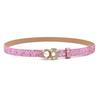 Bling Bling PU Leather Belt Glitter Pearl Buckle Belt Women Fashion Waist Strap