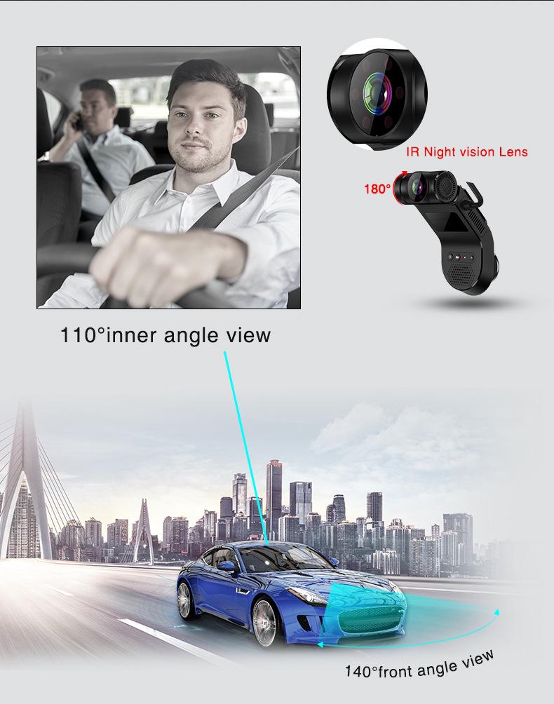 Dual Lens 4G HD Dash Cam for Fleet Management with Wide-Angle Remote Monitoring