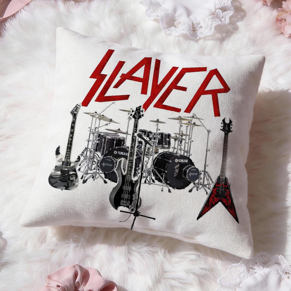 Heavy Metal Band S-Slayer Kuddfodral Premium Komfort Vändbart Kuddfodral - Två i Ett Design för Alla Rum & Bilinteriör