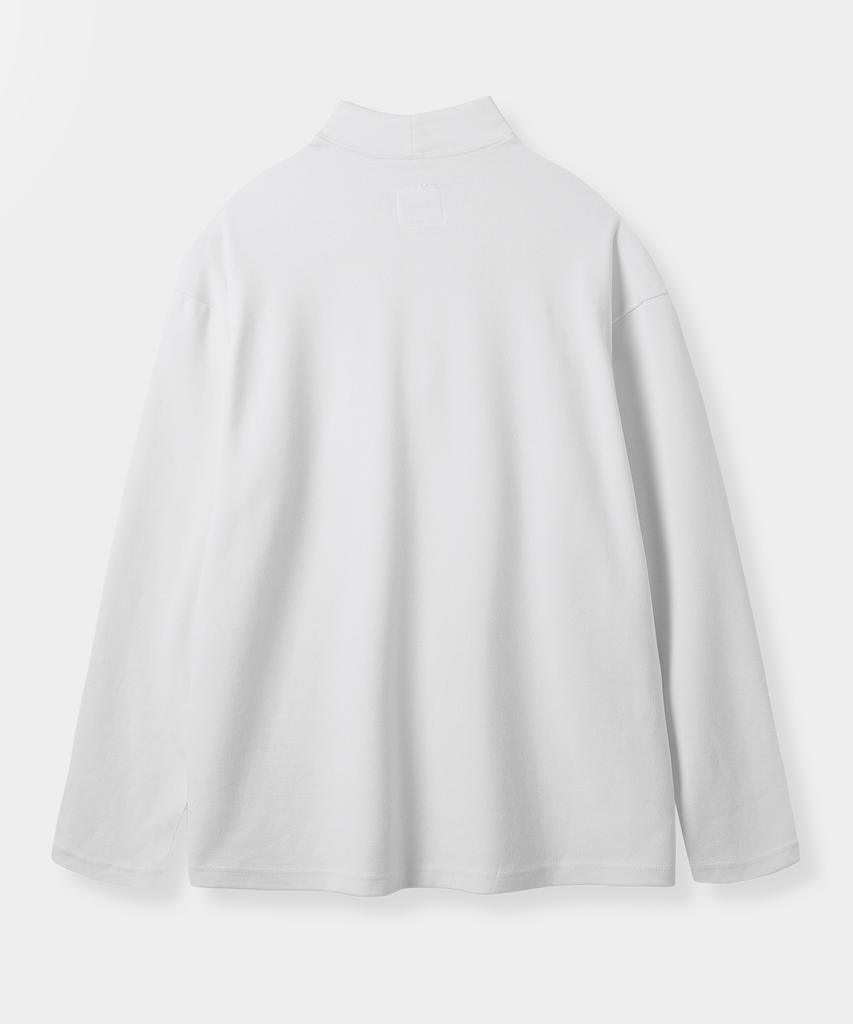 Dimiteulibeullaeg Comfort Half Mock Neck Knit T-Shirt_White