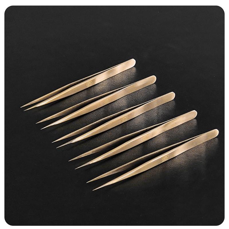 Brass Fine Tip Tweezer with Anti Magnetic & not Slip Features Stable Tweezer Tool for Precisions Watch Parts Handling
