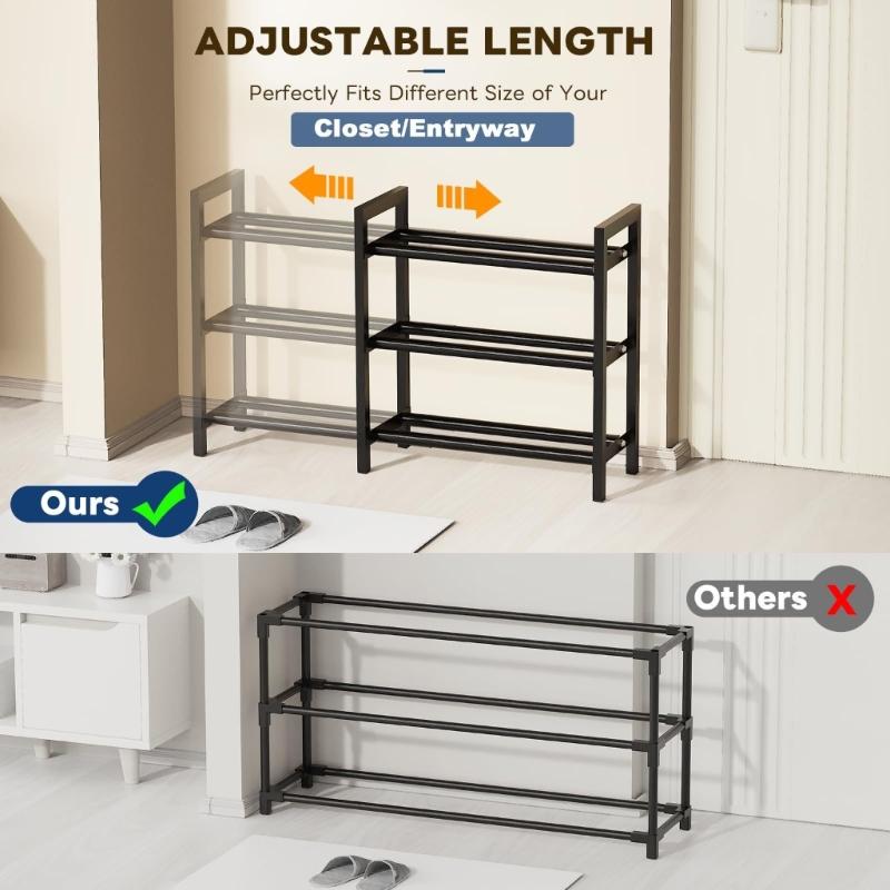 Sturdy Expandable Shoe Shelf With Folding Feature Great For Small Spaces And Apartment Use