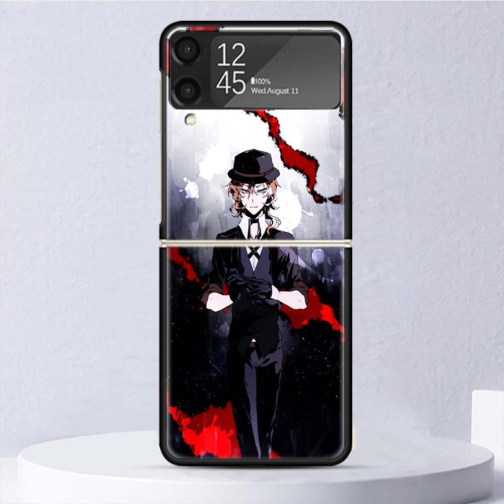 Bungo Stray Dogs Nakahara Chuuya Shockproof Case For Samsung Galaxy Z Flip 7 6 5 4 3 5G Phone Cover Z Flip3 Flip4 Flip5 Flip6 Fl