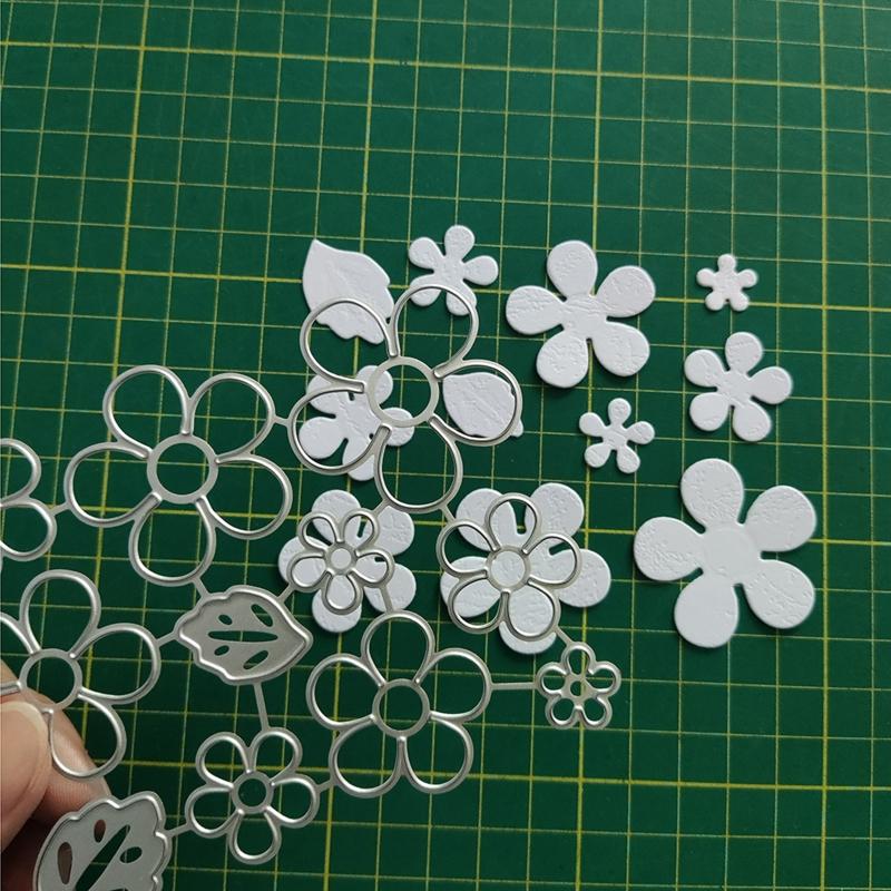 Floral Die Cuts Petal Embossing Cutting Dies Templates for Kid Birthday Card Making DIY Scrapbooking Album Paper Crafts