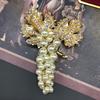 NISHIZAWA Pearls Brooches for Women Hyperbole Inlaid Rhinestones Vintage Jewelry Palace Style Luxury Fashion Dress Pins