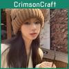 Bear Lovely Design Winter Hat For Women Soft And Warm Knit Beanie With Short Brim