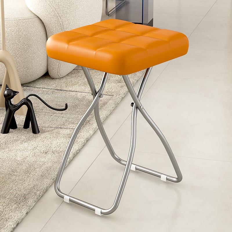 Home Light Luxury Folding Square Stool Home Foyer Shoe Changing Stool Study Chair Dining Table Stool Coffee Shop Chair