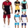 Summer 2pcs Mens Tracksuit Sport Suit T Shirt Tops  Shorts Pants Set Outfit