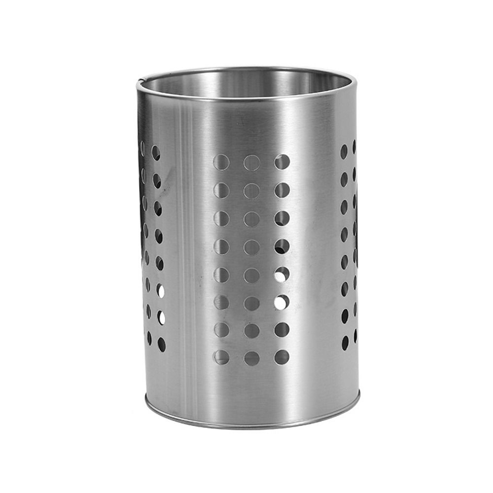 Silver Stainless Steel Chopsticks Cage Hollowed Tableware Storage Tube Chopstick Basket  Knives