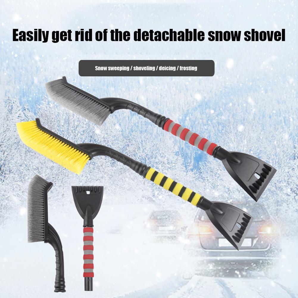 Detachable Car Snow Sweeping Shovel with EVA Foam Handle Auto Cleaning Brush Ice Scraper Remover Auto Windshield Frost Brush