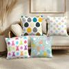 Happy Easter Cushion Cover Soft Short Plush Pillow Cover Smooth Cozy Texture Aesthetic Cushion Case Home Decor
