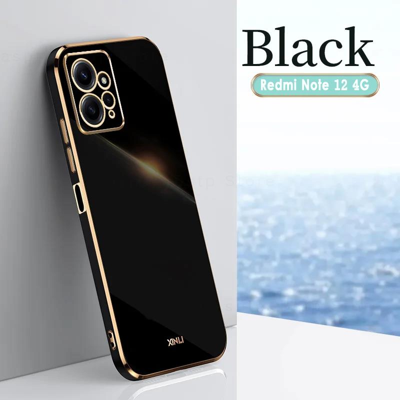 Luxury Plating Case For Xiaomi Redmi Note 12 Pro Plus 5G Silicone Cover For Xiaomi Redmi Note 12 Pro 4G 5G Redmi Note 12 4G Case