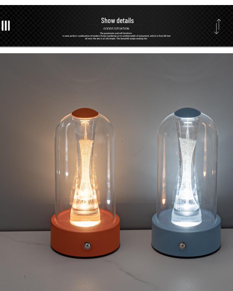 Acrylic Wrought Iron Night Light: Elegant Table Lamp for Hotels, Cafes, and Bedrooms