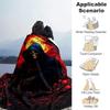 1pc Skeleton Printing Lightweight Flannel Blanket, Comfortable and Warm Blanket, for Camping Sofa Bed and Couch Office, Gift