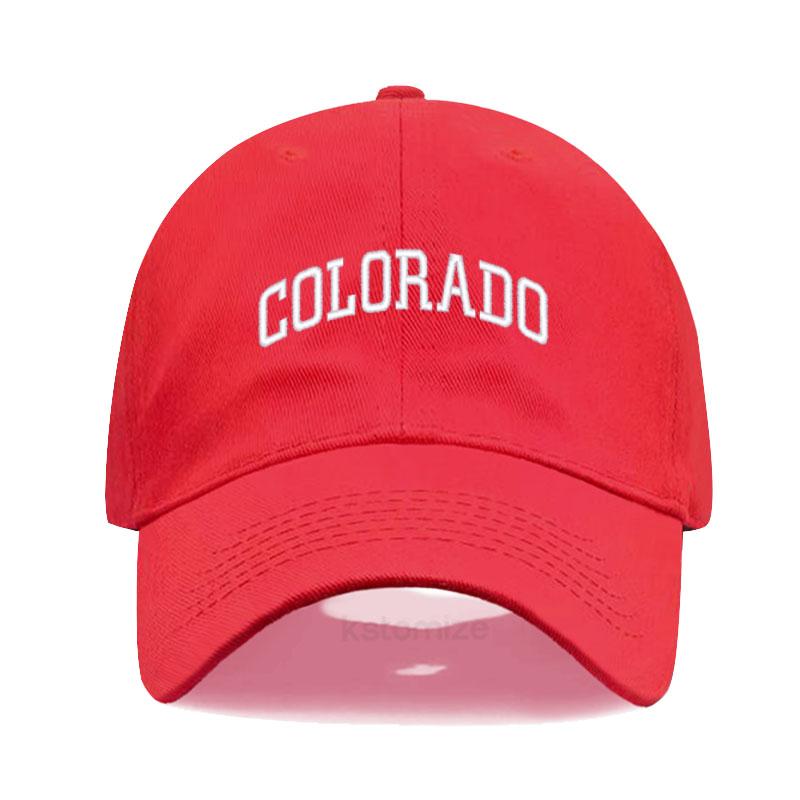Cappellino da baseball unisex in morbido cotone con ricamo LETTERA COLORADO Regolabile Unisex Cappellini Sportivi Casual per Donne Uomini