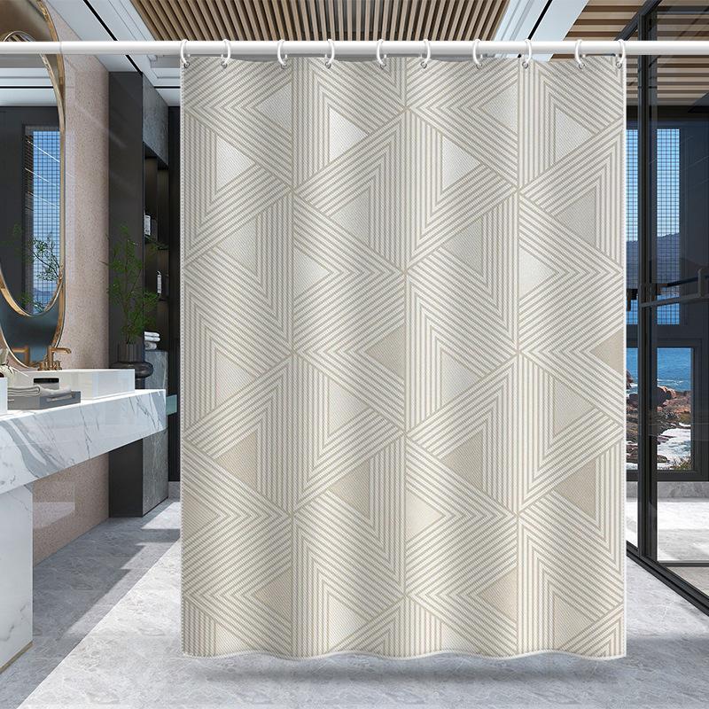 Bathroom Thickened Waterproof Curtain Mildew Proof Shower Curtain Shower Partition Curtain Shower Curtain Bathroom Curtain Free Perforation