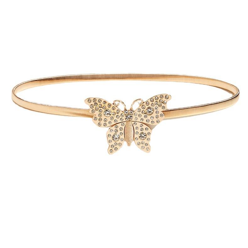 Metal Spring Belt Women'S Dress Shirt Sweater Elastic Elastic Waist Chain Waist Seal