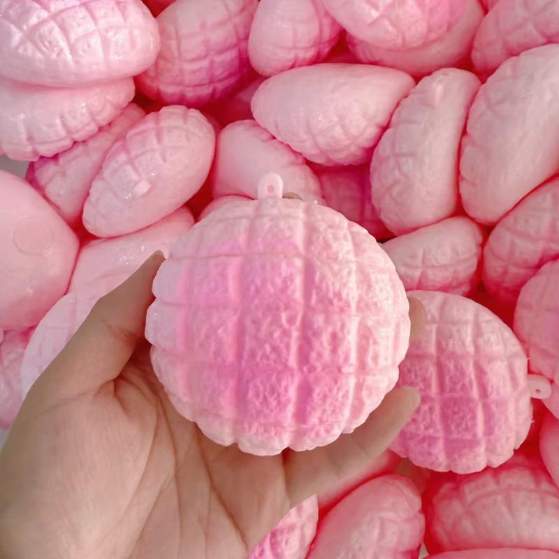 Pink Pineapple Bun Stress Ball Toast Squeeze Toy Moldable Slow Rebound Squeeze Ball Asmr Sensory Anti Stress Fidget Squeeze Toys