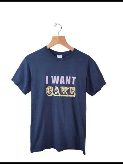 

Gildan Heavy Cotton Mens Black Basic Tunic T shirt Top Size S ( I Want Cake ) L