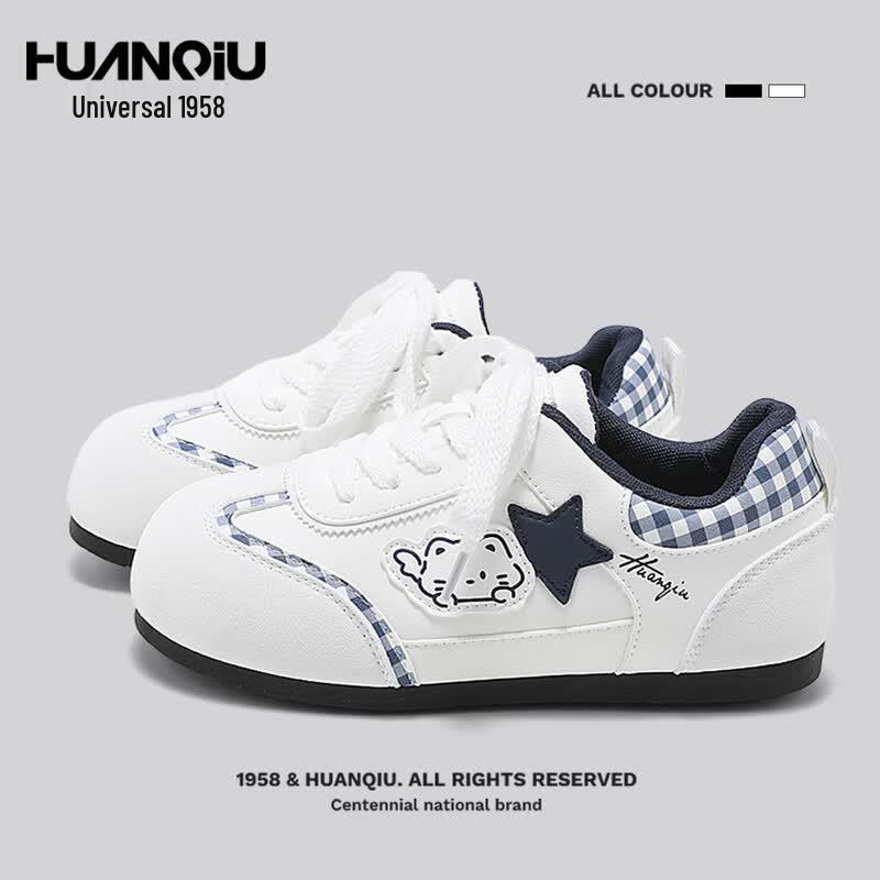 HUANQIU Women s German Trainer Casual Sneakers 38