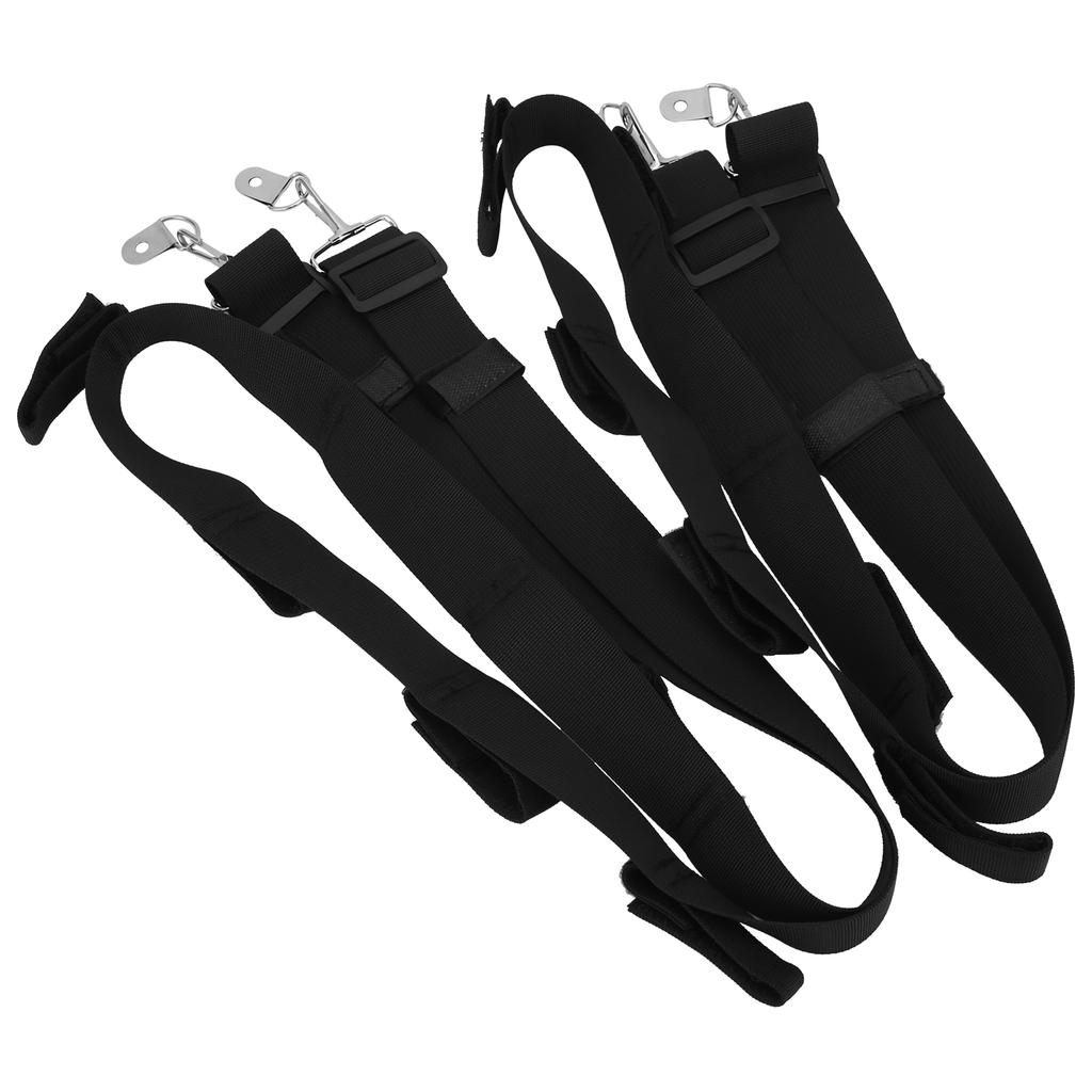 2Pcs Adjustable Vehicle Mounted Fishing Rod Rack Fixed Belt Hook and Loop 7?Hole Polyester