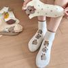 5Pairs Dot Capybara Socks Cartoon Socks Women Fashion Capybara Mid-tube Socks  Women
