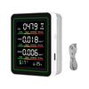 5-in-1 Luftqualitätsdetektor CO2 TVOC HCHO Temperatur Luftfeuchtigkeit Infrarotsensor Multifunktionaler Indoor-Tester Weiß