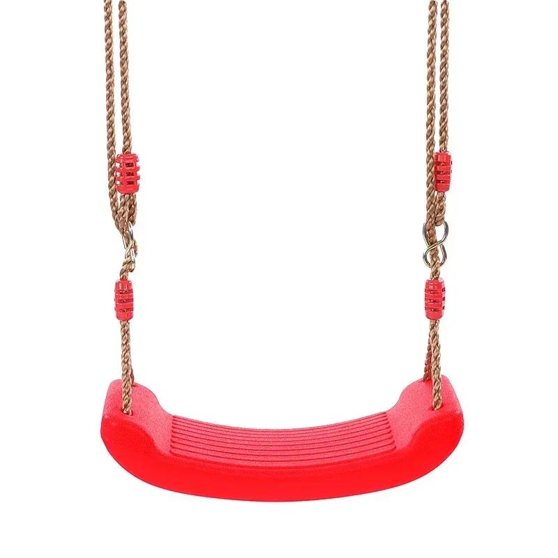 Colorful Kids Toy Swing Curved Board Flying Toy Plastic Material Indoor Outdoor Durable Hanging Seat Height Adjustable Ropes