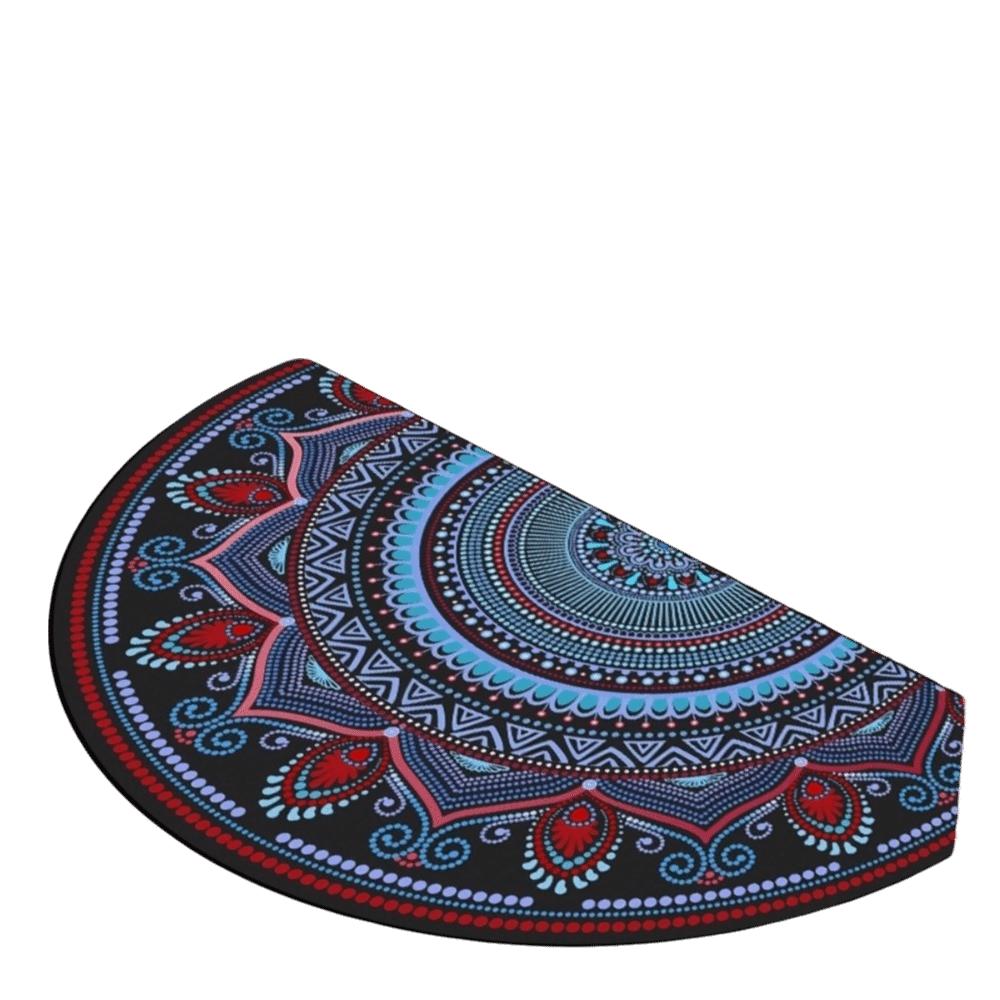 Bohemian Semi-Circular Carpet Anti-fouling Welcome Mat Durable Door Mat  Bathroom Entrance