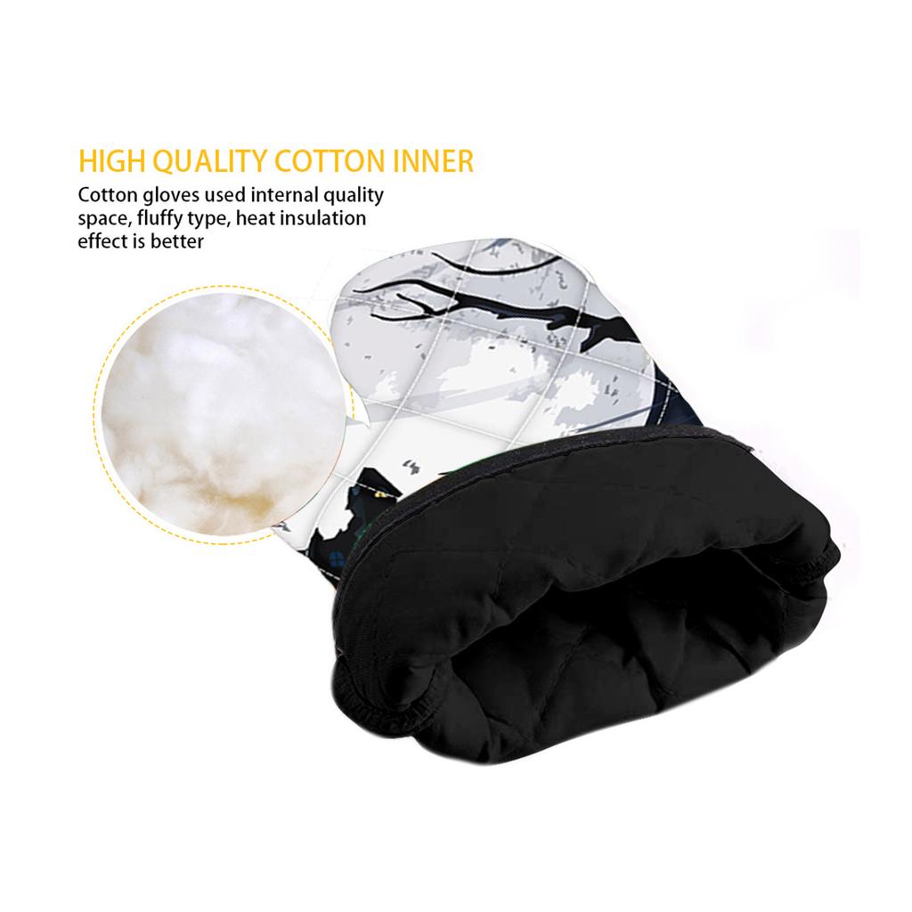 Halloween Baking Insulation Gloves Oven Microwave Oven Gloves Mat Set