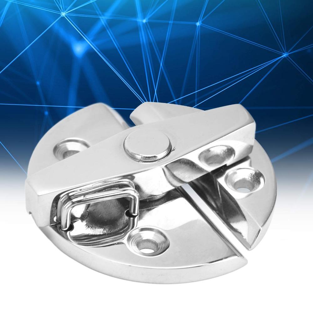 55mm Diameter Boat Door Twist Lock Latch Marine Grade Round Button Design Marine Hatch Catch Latch 316 Stainless Steel