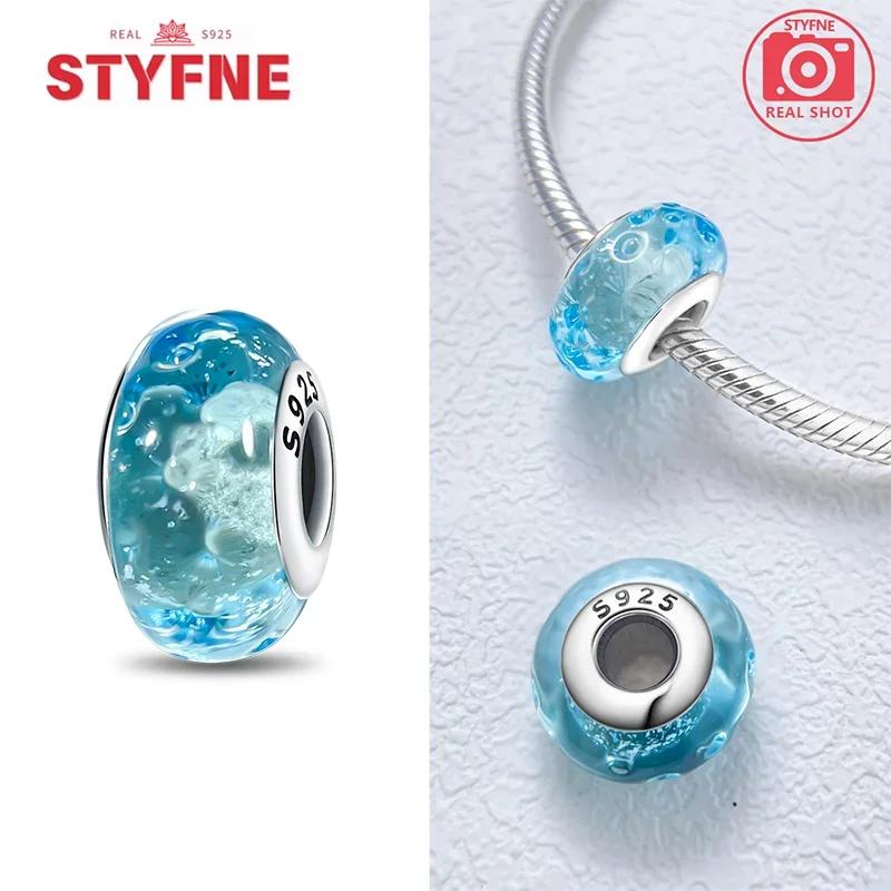 Copperblue Series Crystal Enamel Murano Charming Bead Copper Color Beads Fit Original Bracelet For Women Diy Jewelry Gifts