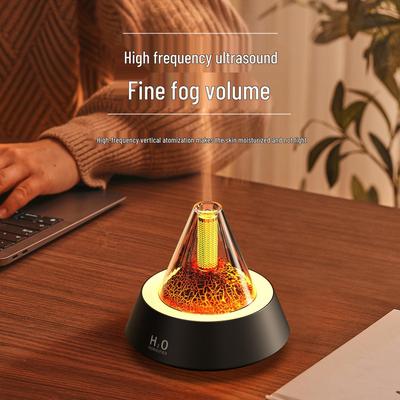 Cross-Border Flame Aroma Diffuser: Desktop Fragrance Machine & Volcano Lava Humidifier with Large Mist Volume