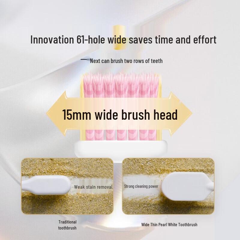 Lion Fine Tooth Clean Wide Head Toothbrush