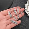Cross-Border Hot Sale Retro Alloy Leaves Necklace Earrings Pendant DIY Jewelry Accessories Manufacturers