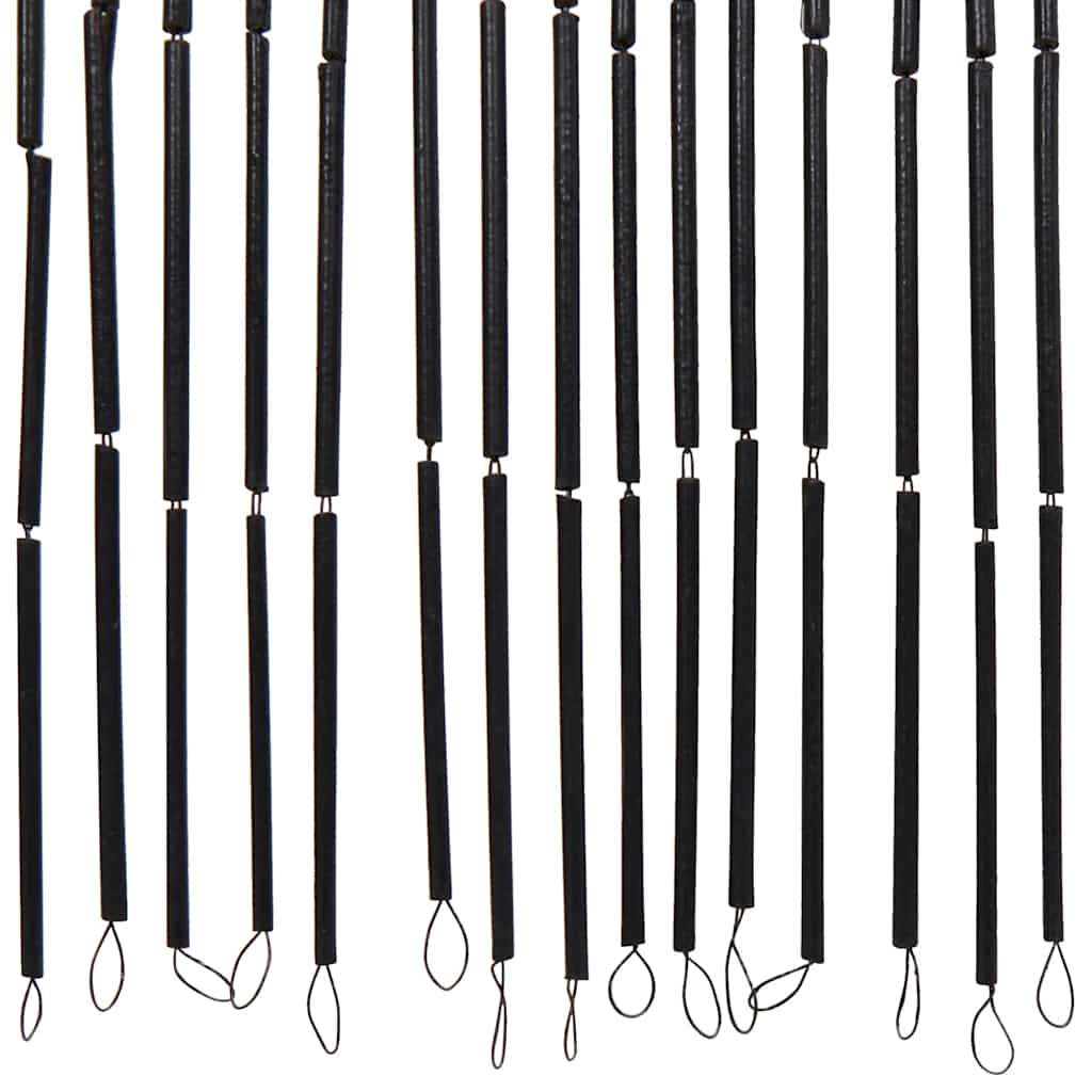 Insect Door Curtain Dark Grey 90 x 220 cm Bamboo