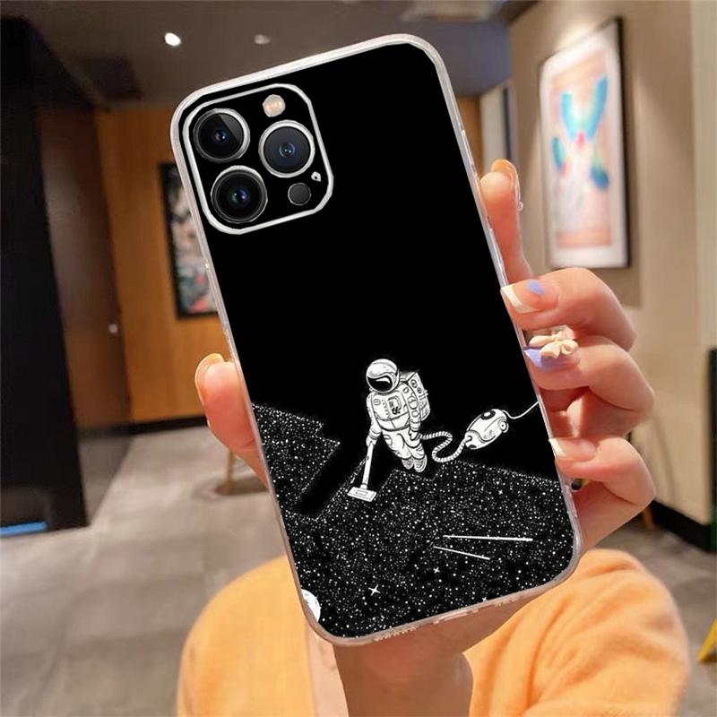 Phone Case For iphone 17 Air 17 Pro Max 16 15 14 13 Pro Max 15 16 Pro 15Plus Space Astronaut Star Moon