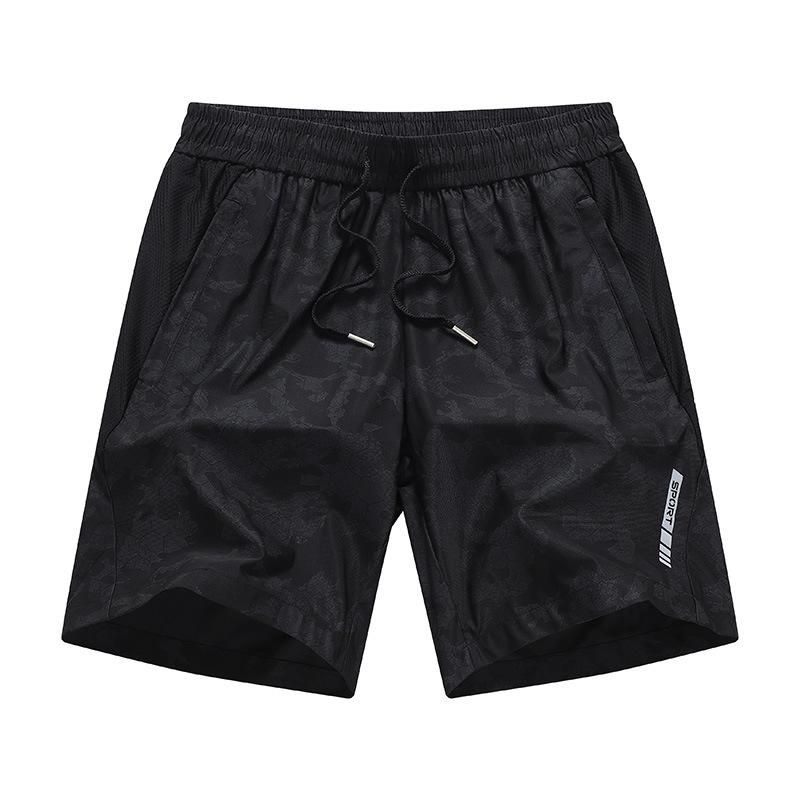 Men s Ice Silk Quick-Dry Plus Size Shorts with Moisture-Wicking and Zippered Pockets. 7XL