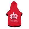 Pet Clothing: Crown-Printed T-shirt with Hat for Small Dogs & Cats - Spring/Autumn Wear