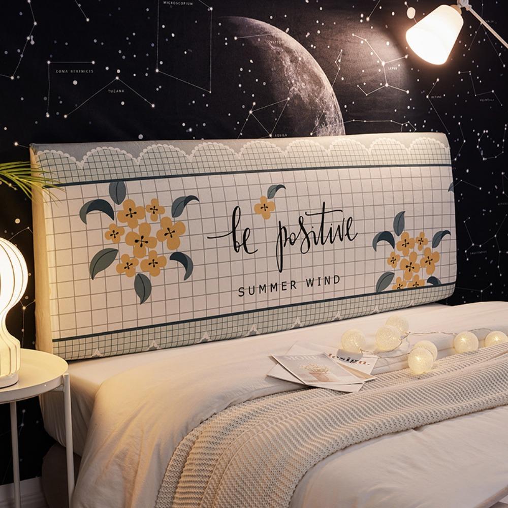 Nordic Nantong Bedside Cover Bedroom Bedside Backrest Cover Elastic Dustproof Soft Bag Fabric Protective Cover