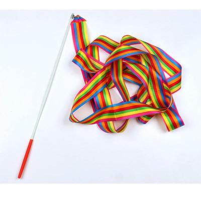 Fita de Ginástica Rítmica Infantil de 7 Cores 4m - Brinquedo de Dança Deslumbrante com Brinde