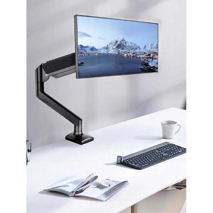 D-MOUNT D80 metal alumin 2-10KG 13"-32" monitor desktop stand mount gas spring arm full motion rotate clamp 0-60mm grommet