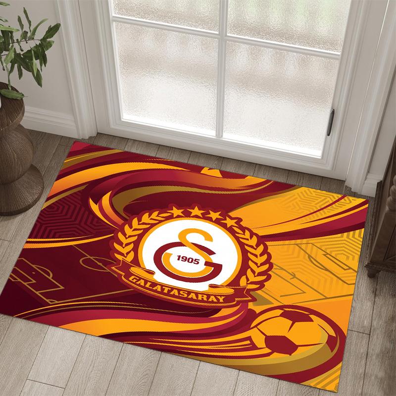 Tappeto in Velluto di Cristallo Design Galatasaray FC Accogliente Non?Tappeto Stampato Antiscivolo per Camera da Letto Soggiorno Ingresso