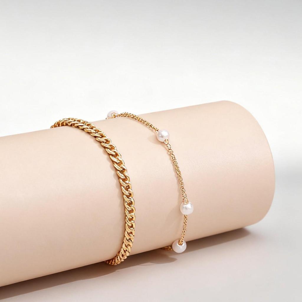 Bohemian Beach-Style Double-Layer Stackable Anklet