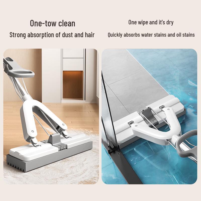 MDNG Foldable Sponge Mop with Bucket