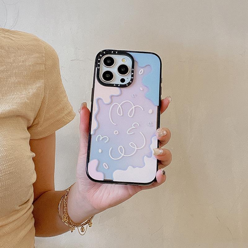 

Премиальный металлический чехол с жидким граффити для iPhone 15 Pro Max/14 Pro/13/12 - Защита от падений iPhone 12 Pro/12