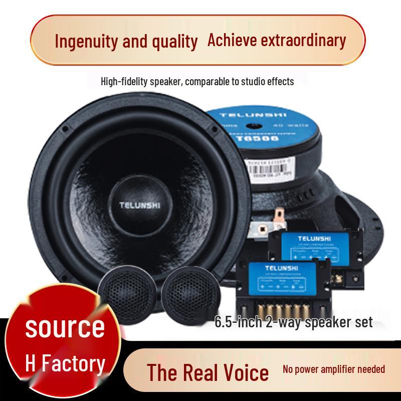 6.5" 2-Way Car Door Speaker Set for Audio Upgrade