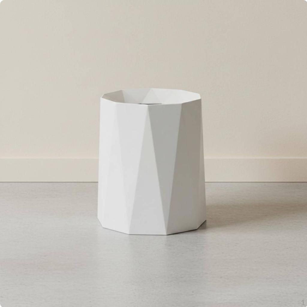 Modern Decorative Garbage Bin Nordic Design Double Layer Trash Can Large Capacity Geometric