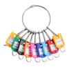 Portable Metal Ring Key Organizer with 10/20 Spring Hooks & Key Tags with Ring and Label Window Anti Loss Keyring Key Storage