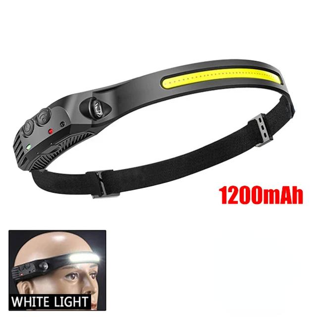 KDULIT LED Sensor Headlamp USB Rechargeable Multifunctional Head Torch Outdoor Camping Fishing Hunting COB Headlight Work Light